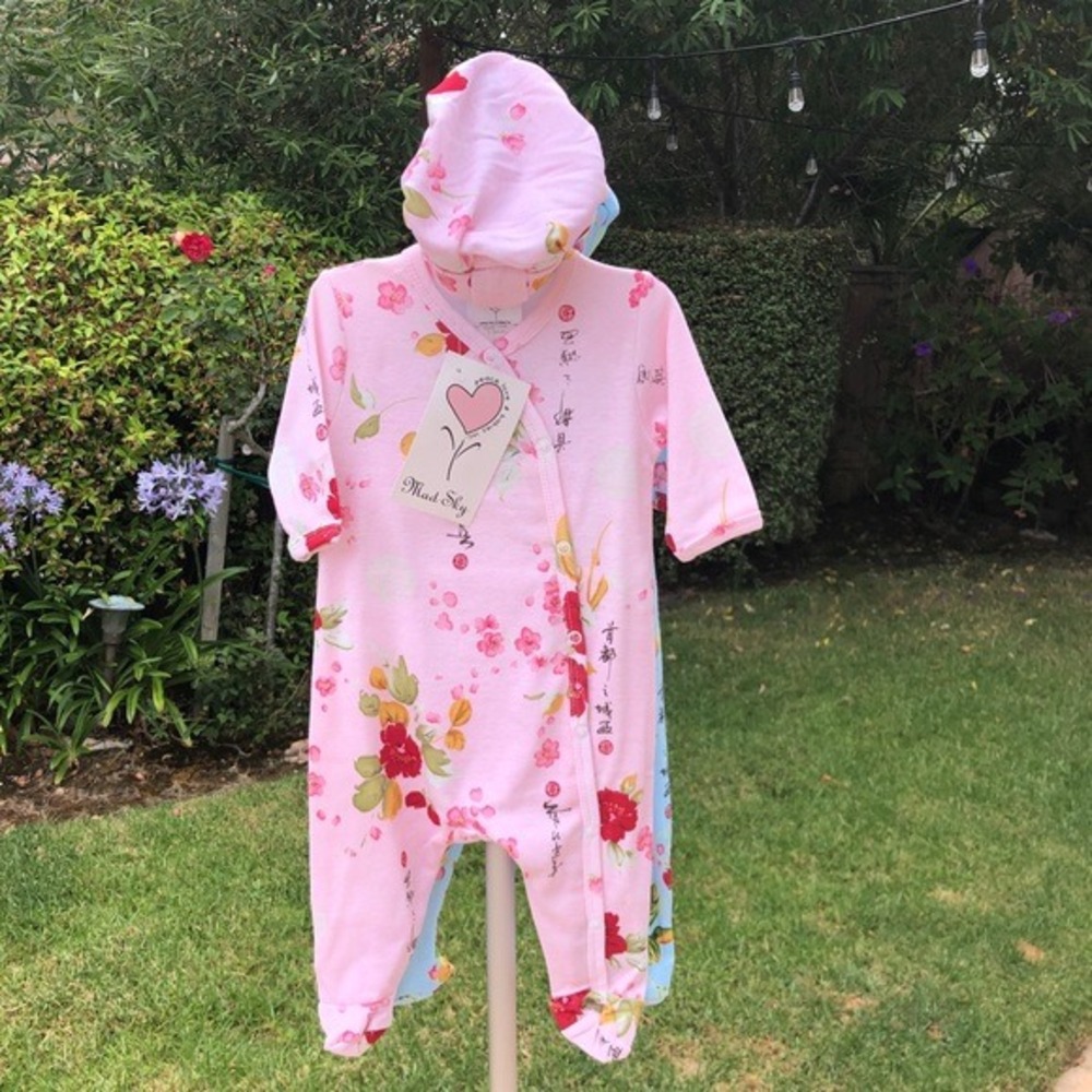 New 12 Months Mad Sky Footie Pajamas‎ Sleeper Baby Girls Infant Infants Floral
